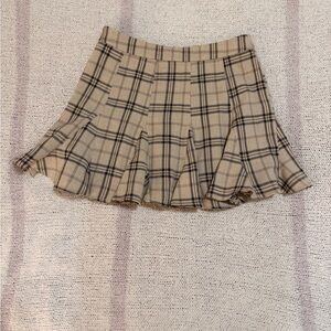 Plaid Tan Skirt